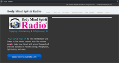 Desktop Screenshot of bodymindspiritradio.com