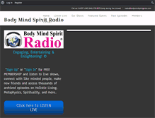 Tablet Screenshot of bodymindspiritradio.com